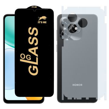 2-in-1 360 Protection for Honor x5c plus: HD Glass + Back Matte