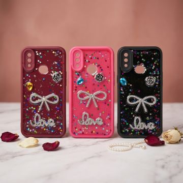 Samsung Galaxy A10s Back Cover – Glitter Love Multicolor