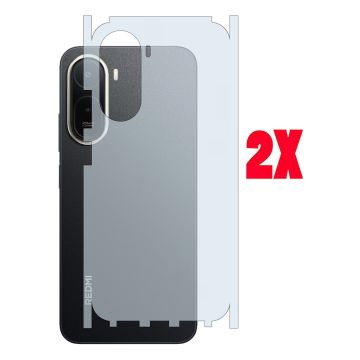 Xiaomi Redmi A7 Pro Carbon Fiber Back Matte Film Anti-Scratch Soft Skin - 2Pcs 