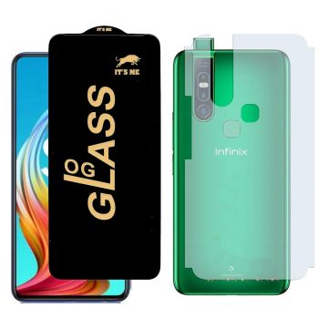 2-in-1 360 Protection for Infinix s5 pro: HD Glass + Back Matte
