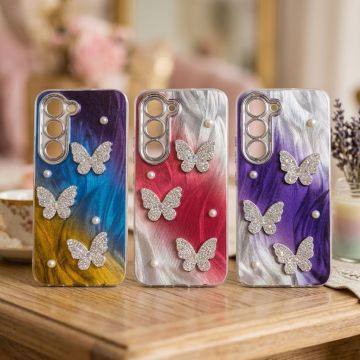 Stylish Tecno Spark 40 Pro Gradient Butterfly Shadow Daily Use Resilient Cover