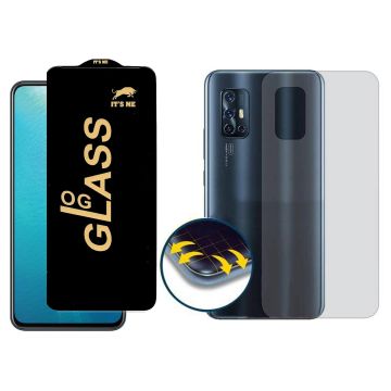2-in-1 360 Protection for Vivo v17: HD Glass + Back Matte