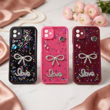 Samsung Galaxy A04 Back Cover – Glitter Love Multicolor