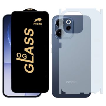 2-in-1 360 Protection for Oppo Reno 15F: HD Glass + Back Matte