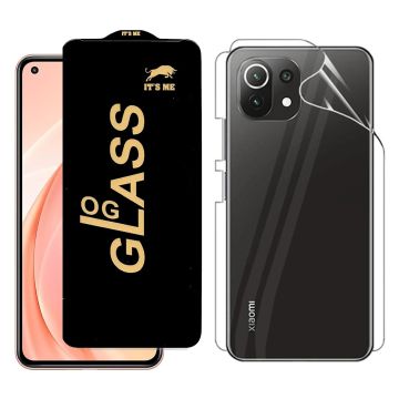 2-in-1 360 Protection for Xiaomi mi 11 lite 4g: HD Glass + Back Jelly