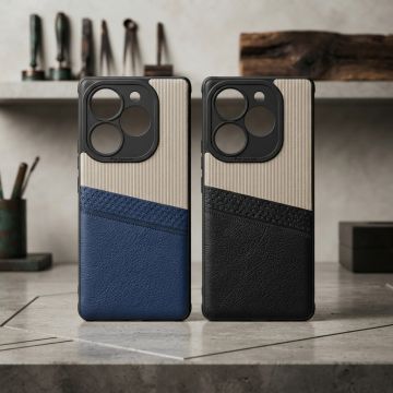 iTel S23 Plus Case Multicolor Dual Tone Premium Soft Leather Back Cover