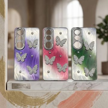 Stylish Vivo V50 Lite Gradient Butterfly Shadow Daily Use Resilient Cover