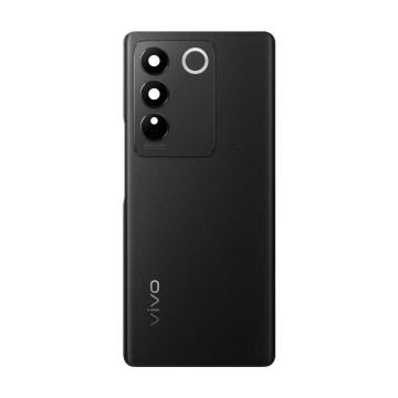 Vivo V27 Back Battery Door with Camera Lens Glass - Black