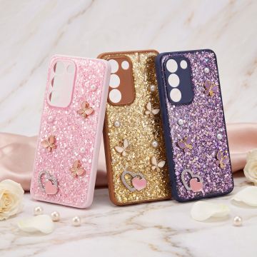 Stylish Multicolor Glitter Premium Phone Case For Vivo Y100