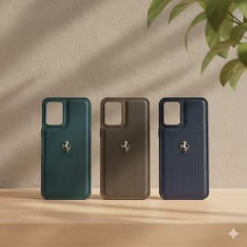 Premium Leather Type Soft Silicone Protective Case for Oppo A16
