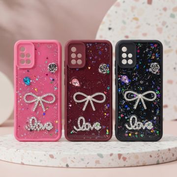 Samsung Galaxy A51 Back Cover – Glitter Love Multicolor