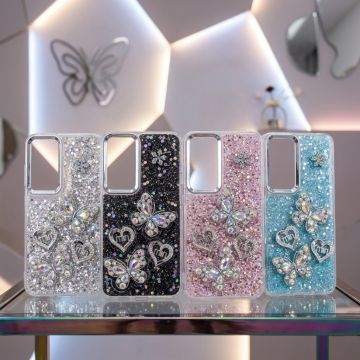 Ultimate Samsung S24 FE Butterfly Glitter Accessory for Modern Women