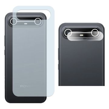 2-in-1 Back Matte Bundle for Tecno Pova Slim: Matte + Camera