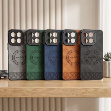 Honor X5B Plus Back Cover Premium Leather Magnetic Circle Back Cover For Honor X5B Plus Shockproof Protective Case