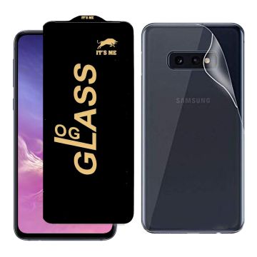 2-in-1 360 Protection for Samsung s10e: HD Glass + Back Jelly