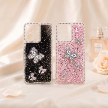 Oppo A5x Shining Glitter Multicolor Butterfly Girls Case