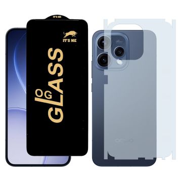 Oppo reno 15 HD OG Premium Quality Glass + Back Matte Thin Sheet Protector 2-in-1 Deal