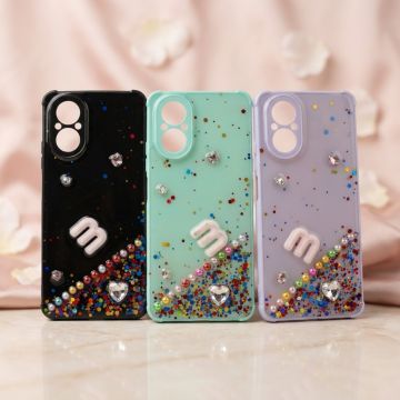 Stylish Multicolor Glitter Premium Phone Case For Realme C67
