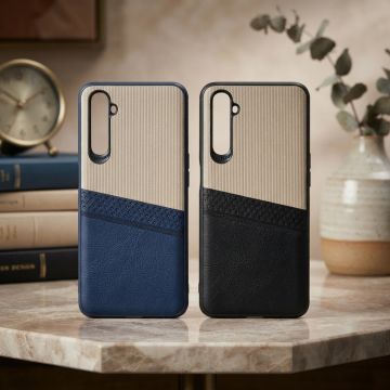 Realme 6 Case Multicolor Dual Tone Premium Soft Leather Back Cover