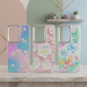Realme C85 Pro Butterfly Case Premium Glitter Shiny Printed Cover
