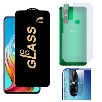 3-in-1 Full Protection for Infinix s5 pro: HD + Matte + Camera