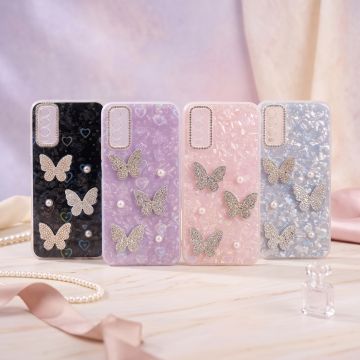 Still Glitter Sparkling Butterfly Stone Case for Vivo Y20s