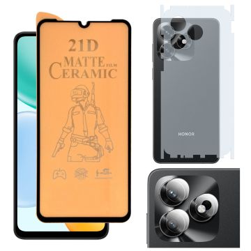 3-in-1 360 Bundle for Honor x5c plus: Ceramic + Matte + Camera