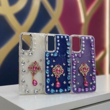 Vivo Y20A Boutique Stone Motif Shimmer Case for Elegant Look