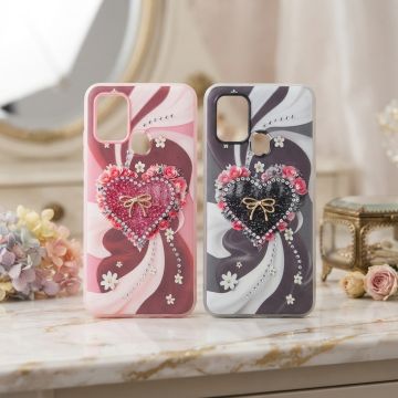 Samsung A21s Premium Heart Printed Cute & Protective Case