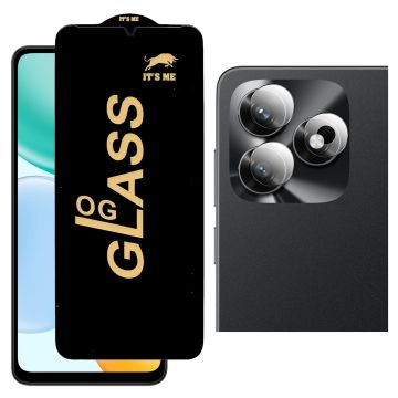 2-in-1 Protection for Honor x5c plus: HD Glass + Camera Protector