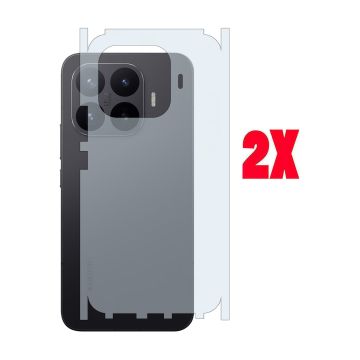 Xiaomi 17T Pro Carbon Fiber Back Matte Film Anti-Scratch Soft Skin - 2Pcs 
