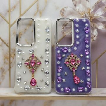 Infinix Hot 60 Boutique Stone Motif Shimmer Case for Elegant Look