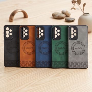 Samsung A33 Back Cover Premium Leather Magnetic Circle Back Cover For Samsung A33 Shockproof Protective Case