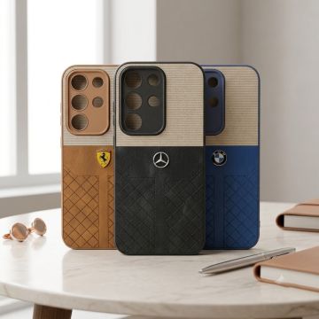Fashionable Realme C85 Leather Case with Car Logo Branding