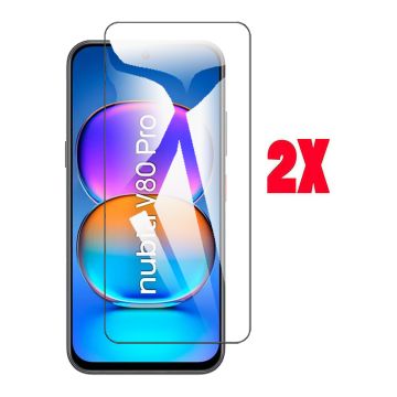 (2-Pack) 9H Polish Glass for ZTE Nubia V80 Pro - Anti-Scratch Guard