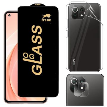 3-in-1 Full Protection for Xiaomi mi 11 lite 4g: HD + Jelly + Camera