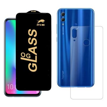 2-in-1 360 Protection for Honor 10 lite: HD Glass + Back Jelly