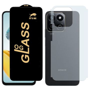 2-in-1 360 Protection for Honor X7c: HD Glass + Back Matte