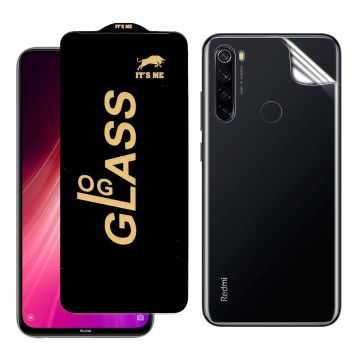 2-in-1 360 Protection for Xiaomi redmi note 8: HD Glass + Back Jelly