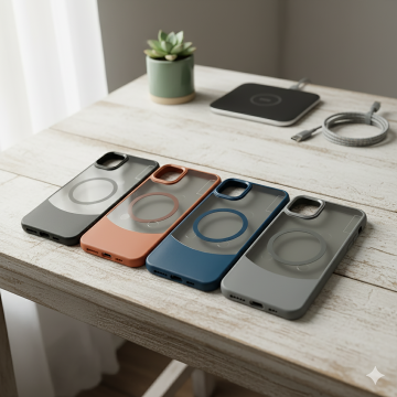 Apple iPhone 11 Pro Max Magsafe Smoky Matte Leather Texture Mobile Cover - Image 2