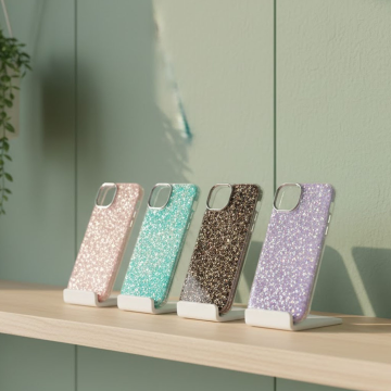 Apple iPhone 14 Plus Glitter Butterfly Stone Mobile Cover - Image 2