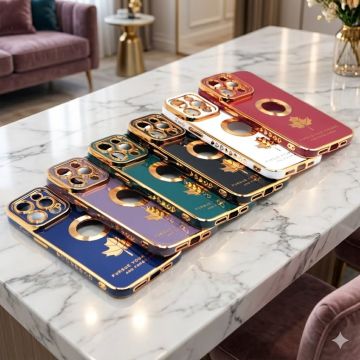 Apple iPhone 15 Golden Border Soft Multi Camera Protection Cover - Image 2