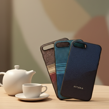 Apple iPhone 8 Plus Pitaka Leather Texture Mobile Cover - Image 2