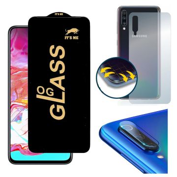 3-in-1 Full Protection for Samsung a70: HD + Matte + Camera
