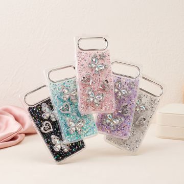 Google Pixel 7A Shining Glitter Multicolor Butterfly Girls Case
