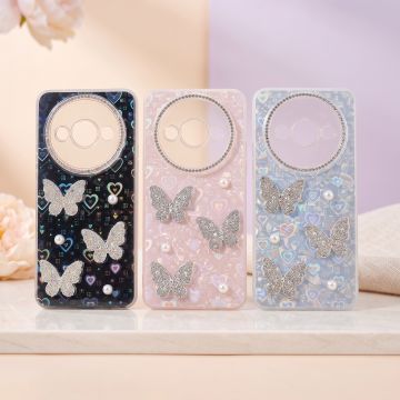 Still Glitter Sparkling Butterfly Stone Case for Xiaomi Redmi A3x