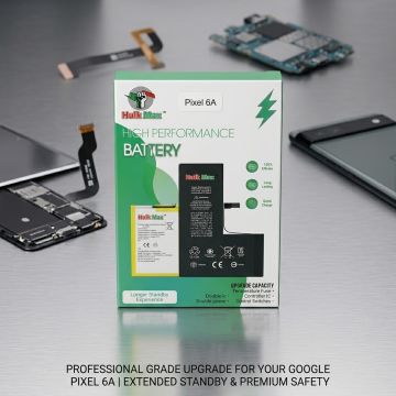 Premium Google Pixel 6A Replacement Hulk Max Battery Original Capacity (4410mAh)