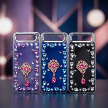 Infinix Smart 10 Plus Boutique Stone Motif Shimmer Case for Elegant Look