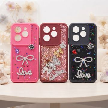 Infinix Hot 40 Pro Back Cover – Glitter Love Multicolor