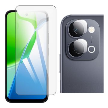 Vivo Y31d Polish Tempered Glass Premium Quality + 9H Back Camera Lens Protector 2-in-1 Combo Deal